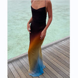 Women's New Slings Gradient Sleeveless Dress Dress HZ0628