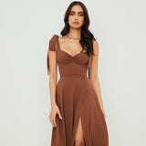 Dress French Holiday Dress Bareback Sexy Chiffon Dress Dress