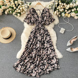 Vacation Dress Summer 2025 New Sexy V To Receive Long-Lost Lanky Chopped Beach Skirt DJPT