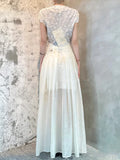 Beautiful Dress French Temperament High-End Feeling Super Good-Looking Niche Do Not Hit The Waist White Lace Dress