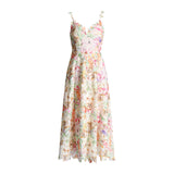 Sexy Hottie Style 2025 Summer New Lace Embroidery Print Waist Long Sling Dress Women's Dress