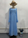 2024 Gentle Wind And Chiffon Gentle Lotus Leaves Side Ribbon Repair Dress