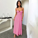 Sling Strip A Swing Holiday Style Dress 2025 New Temperament Strap To The Waist Dress DJPT