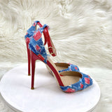 Color With High Heels 12CM Round Head Fine Sandals Banquet Shoes High Quality Shoes