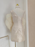 Sheath One Shoulder Floral Holiday Dress Travel Vacation Dresses Short Birthday Dress SD1264