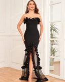 Dress With Lace-Up With A Dress Sexy French High-End Feel Evening Dress