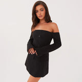 Summer 2025 New Fashion Style Style Style Style Repair Shoulder Bag Cover Long-Sleeved Ass Dress Dress Woman DJPT