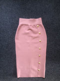 And Winter New Waist Slim Half Skirt Fashion Slit Buckle Long Skirt Slim Bandage Nepotism