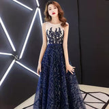 Dress Women 2025 Spring Year Will Be Dignified Atmospheric Long Thin Blue Fairy Gas Host Banquet Evening Dress