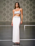 Babes Dress Suit Woman 2025 Spring New Heavy Industry Diamond Tsets Tsets Bursts Tosed Skirt
