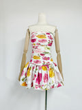 And Spicy Body-Repair Printed Floral Dress Dress Dress Dress Woman With New Summer Tsets And Folds