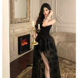 Spring And Summer New Temperament Banquet Dress Dress Lady Yu Sister Wind Shoulder Bra Dress Dress Woman
