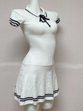 Shuxin's New Summer New College Style Short-Sleeved Knitted Short-Sleeved Girl Polo Collar Dress A Dress