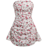 Bosom Crumm Flower Body Dew Back Dress Casual Holiday Style Sexy Hot Girl Short Dress Girl DJPT