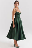 Women's New Sling V-Neck Sleeveless Dress Pony Skirt HZ0628