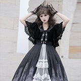 Silent Church Lolita Female Sling Skirt Draped Everyday Cute Lolita Sweet Dress 7057