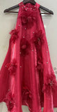 Sexy Famous Wind Hanging Neck Skirt 2025 Summer New Heavy Industry Nail Bead Three-Dimensional Spliced Feather Dress