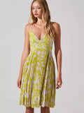 Summer New Fashion Colorful Printing Press Folding Sling Dress