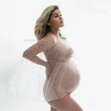Women Photography Network Yarn Nail Beads Shawl Blouse Maternity