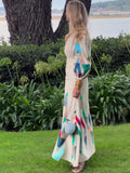 2024 New Printing Design Fashion Temperament Commuting Dress Dress Dress Woman
