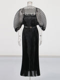 Dress 2025 New Fashion High-End Large-Size With Solid-Colored Dress