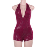Autumn 2025 New Temperament Sexy Body-In-Four Deep V Jumpsuit Women's Clothing DJPT