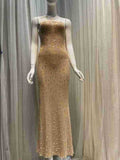 Early Spring Babes High-End South Oil Goods Small Body-High-Tech Hot Diamond Dress With Pure Lust Style Dress