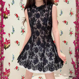Sleeveless 24 Early Spring New South Oil High-Sand Sweet Lace Embroidery To Get The Dress Holiday Style Ponve Skirt