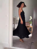 Summer Women's New French Sexy V-Necked Suspension Dress