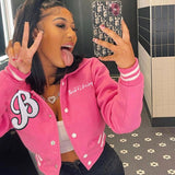 Casual Short Knit Print Long-Sleeved Baseball Uniform Women Summer Women Sexy Hot Tat Dress DJPT