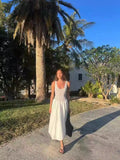 Mesh Vest Sweet Splicing Fake Two-Piece Self-Sightament Dress 2024 Summer New Summer