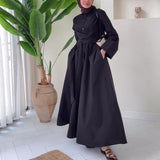 Women's Clothing Autumn 2025 Collar Shirt Dress High-Waisted Commuting Dress
