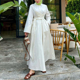 Women's Clothing Autumn 2025 Collar Shirt Dress High-Waisted Commuting Dress