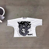 Men's T-Shirt Oversized Graphic Gothic Harajuku Short Sleeve Men's T-Shirt Y2k Top Punk T-Shirt DJPT