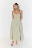 Summer New Simple Sexy Solid Color Shoulder Strap Repair Medium Long Dress