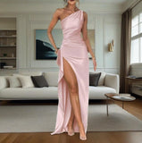 Summer New Collar Open Fork Women's Sexy Body Dressing Dress Dress HZ0628
