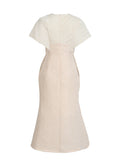 Temperament Elegant Style Dress Dress 2025 New V-Neck Three-Dimensional Flower Dress Women's Summer High Sense
