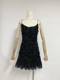 Dress Holiday Style Fresh Sweet Three-Dimensional Rose Splicing Chiffon Sling Dress Skirt