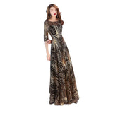 Sky Evening Dress 2025 New Spring Long-Term Skinny Noble Banquet Annual Conference Host Performance Dress Dress Woman