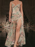 New Fashion Babes Print Sexy Vacation Casual Dress HZ0628