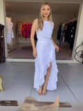 Summer New Fashion Collar Body Belt To Close The Waist Wood Ear Long Skirt