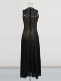 Temperament Style Dress 2025 Summer New Round-Neck Sleeveless Texture High-End Knitted Dress Woman