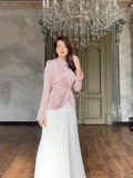 2024 Women's Fashion Collevement Roller Dress Elegant Suit Long Sleeve Dress