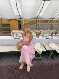 Hot Dress Fashion Cake Dress Sexy Pink Slings Bare Hot Babes Long Dress HZ0628