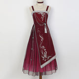 Design Star River Into The Dream To Improve The Han Elements Han Suit Women's Sling Dress Set 6835