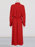 Elegant Style Dress Spring 2025 New Collar Tie Sexy High-Waist Opening Dress Dress Woman