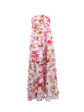 French Style Braid Dress 2025 New Female Summer Ears Folded Splicing Lotus Leaves Side Swing Dress