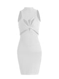 Spice Girl Wind 2025 Spring New Squeeze Twisted Knitted Sleeveless Vest-Packed Dress Woman