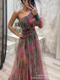 New Party Mesh Slanted Shoulder Dress INS Casual Fashion Dress Women HZ0628