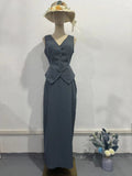Summer Dress With A Set Of Solid Color Simple Loose Light Sleeveless Skirt Two Sets